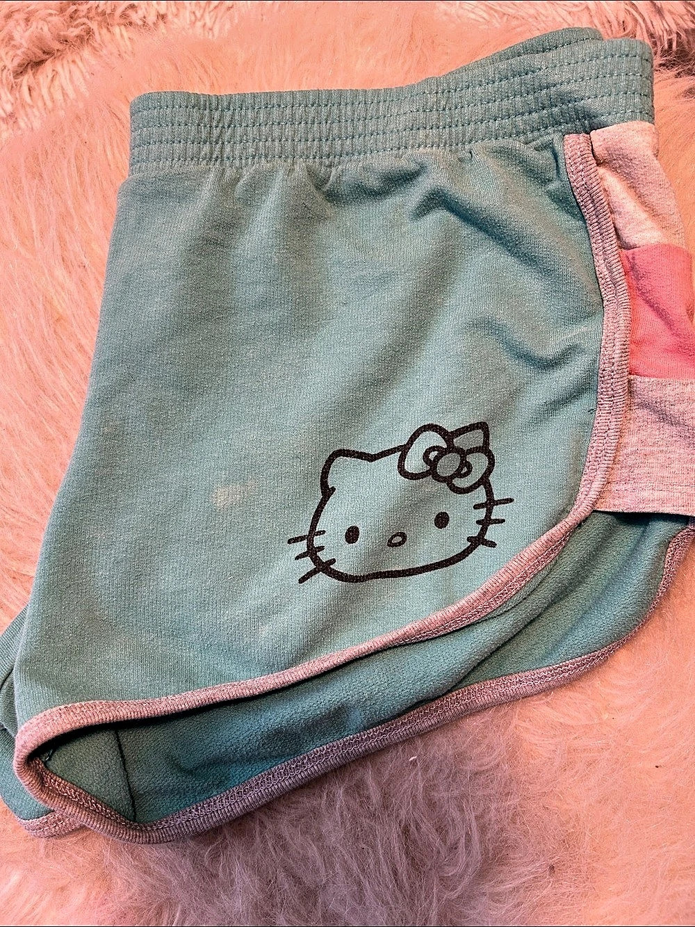 Sanrio Hello Kitty Shorts in Green & Pink